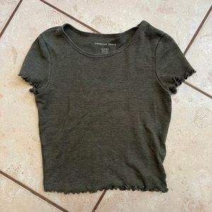 American Eagle Preowned Waffle Crew Neck Baby Tee